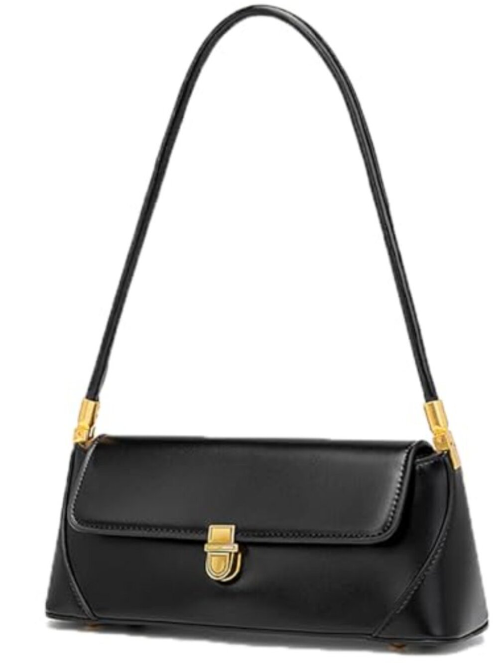 Vegan Leather Baguette Shoulder Bag Underarm Handbag for Women